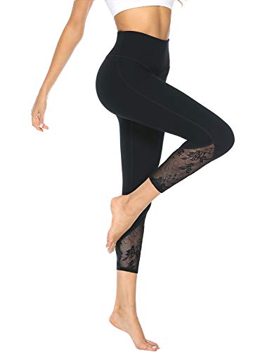 JOYSPELS Fashion mesh Leggings for Women Soft Slim High Waisted Butt Lifting