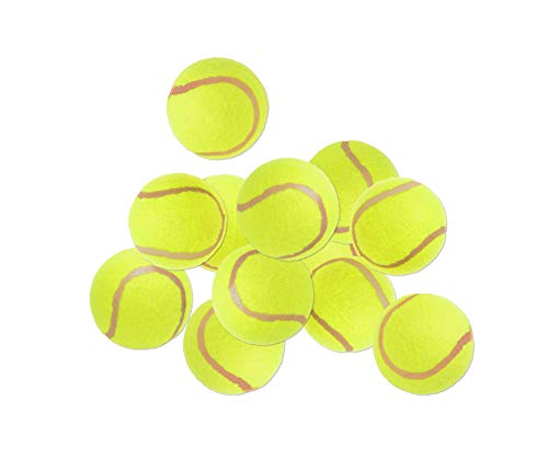 12 Stück Tennisbälle im Set - Standard-Tennisball gelb 65mm in Polybeuteln