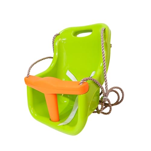 Balançoire pour bébé avec arceau de sécurité et ceinture, réglable en hauteur, balançoire stable en plastique PE pour bébé et jeune enfant jusqu'à 25...