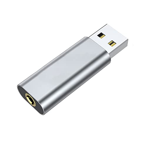 Lerpwige Adaptador USB a 3 de 5 mm jack a tarjeta de sonido estéreo externa a 3 5 mm TRRS para auriculares USB a jack gaming