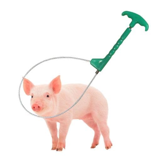 CJ Farms Pig Catcher Leash with Green Handle – Durable and Easy-to-Use Animal Restraint Tool