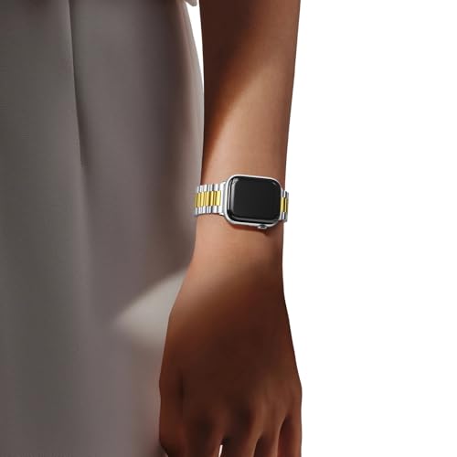 Image of EPULY Metal Band Compatible with Apple Watch Bands for Men 49mm 46mm 45mm 44mm 42mm 41mm 40mm 38mm, Business Stainless Steel Strap for iWatch Bands Series 11 10 9 8 7 6 5 4 3 2 1, SE3 2 1, Ultra3 2 1