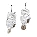Kurt Adler 1 Set 2 Assorted Brown And White Owl Ornaments,white, grey