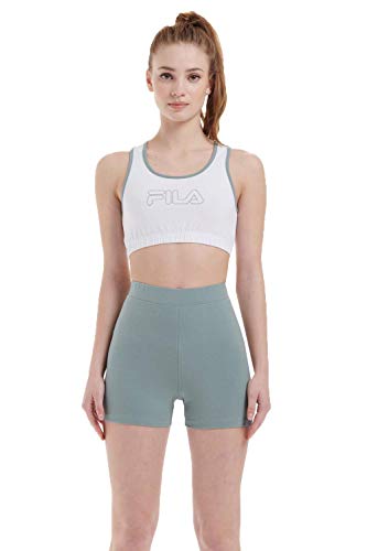 Fila Womens Rebecca Bra Top - White/Lead/Silver - Medium