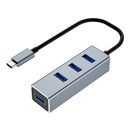 USB C Hub 4 en 1 Adaptador Multipuerto Portátil USB 3.0 4 Puertos Adaptador de Aluminio para MacBook Pro Air 2023 M2 M1 iPad Pro Air Steam Deck Surface Pro 9 8 Galaxy Tab S8 S23 S22 S21,Unidad Flash