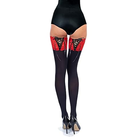 JUST BEAUTY TOUCH Lace Top Hold-Up Stockings Cover
