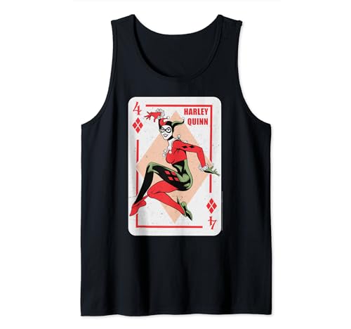 DC Comics Batman Harley Quinn Playing Card Tank Top