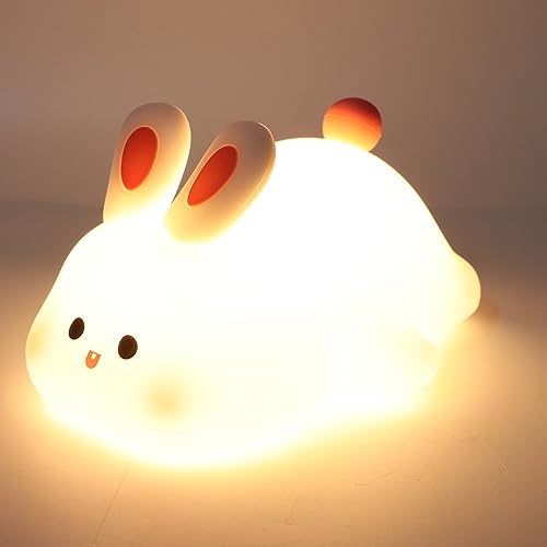 Lámpara de noche con luz de conejo flexible miniatura 5