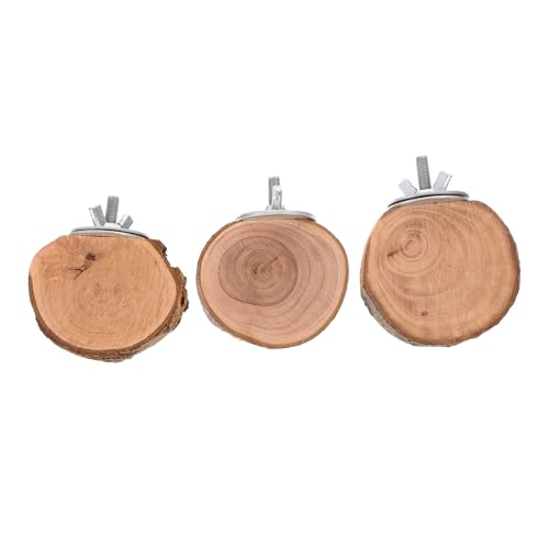 BUGUUYO 3-Piece Wooden Parrot Ladder for Bird Climbing Toy Parrot Perch Wooden Ladder for Small Animals