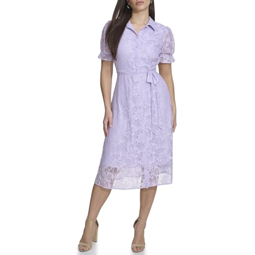 Kensie Women's Dresses Faux Wrap Midi Dress, Lilac, 2 at Amazon Women's  Clothing store