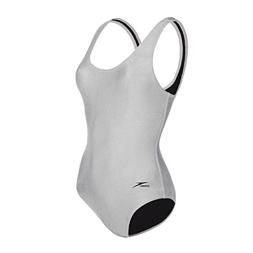 Speedo 29793, Maio Feminino, Cinza (Grey), GG