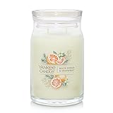 Yankee Candle White Spruce & Grapefruit Scented, Signature 20oz Large Jar 2-Wick Candle, Over 60 Hours of Burn Time Yellow, Christmas | Holiday Candle