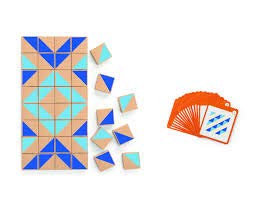 Viga Mosaic Wooden Visual Blocks Puzzle 40-Pieces Set