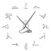 BBNNN Yoga Posa 3D Gigante Orologio da Parete Fai da Te Decorazione della casa Muto frequenza di Movimento Movimento Orologio da Parete Adesivo da Parete in Acrilico