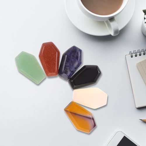 Piedras de cristal natural Holibanna para manualidades y decoración mini cofre de 10 piezas 6