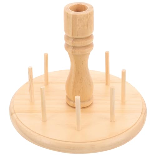 KOCKSHION Wooden Thread Holder Stand Spool Rack for Embroidery Sewing Quilting Projects Durable Beechwood Construction Efficient Thread Organizer for Easy Access and Storage