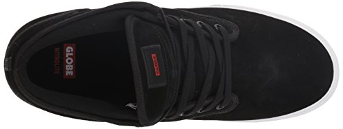 Image of Globe Men's Motley Mid Shoe, Black Suede /White, 7 M US