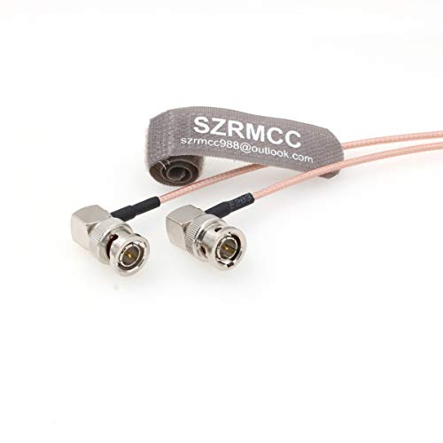 SZRMCC Right Angle BNC Male to Right Angle BNC Male 75ohm HD-SDI 3G RG179 Video Coaxial Cable for ARRI RED Blackmagic Cameras Atomos SmallHD Monitor (50cm) - Image 4