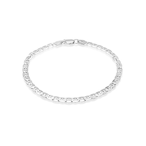 Honolulu Jewelry Company Sterling Silver 4.5mm - 8mm Mariner Link Chain Necklace or Bracelet (4.5mm - 8.5 Inches) Honolulu Jewelry Company Sterling Silver 4.5mm - 8mm Mariner Link Chain Necklace or Bracelet (4.5mm - 8.5 Inches)