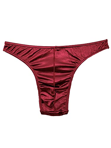 Barbra Lingerie Satin Mens Thongs Underwear Panties Silky Sexy Man G String Thong Undie Multi Pack3