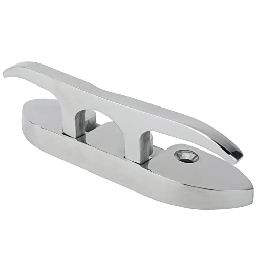 RealPlus 6 Inch Boat Folding Cleat 316 Stainless Steel Flip-up Dock Cleat with Fastener, Pack of 4 - Thumbnail 7
