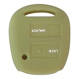 [JnAD-03D] シリコン キーケース キーカバー 車 カギ トヨタ ダイハツ スバル (カーキ)