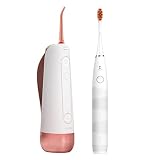 Oclean Flow White Electric Toothbrush for 180 Days Battery Life & Pink Cordless Water Flosser for Te