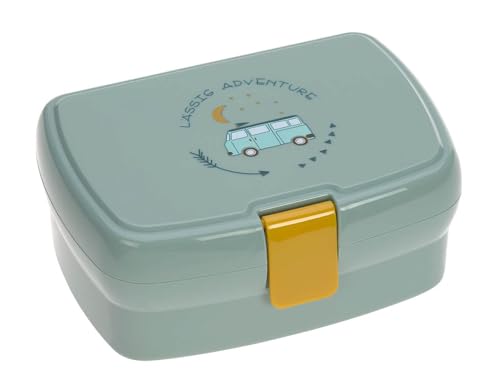 LÄSSIG Kinder Lunchbox Brotdose mit herausnehmbarer Unterteilung, BPA-frei/Adventure Bus, mint LÄSSIG Kinder Lunchbox Brotdose mit herausnehmbarer Unterteilung, BPA-frei/Adventure Bus, mint