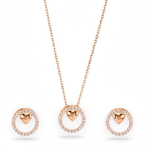 Image of Rubans Gold Plated Wedding Pendant Jewellery Set for Women