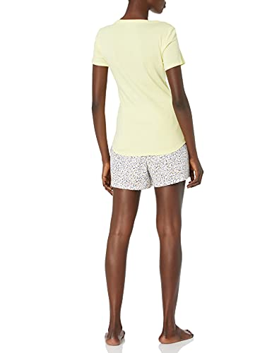 Image of Amazon Essentials Women's Poplin Short and Sleep Tee Pajama Set