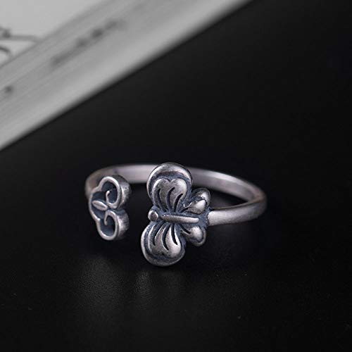 Bague papillon argent 925 ajustable contre les erreurs de taille - 3