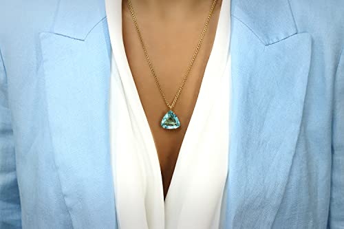 Collier Topaze Bleue en argent 925 fait main pour un style unique - 4