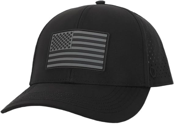 American Flag Hat, Curved Bill, Performance Snapback Hat, Water-Resistant Baseball Cap, Men & Women image 4