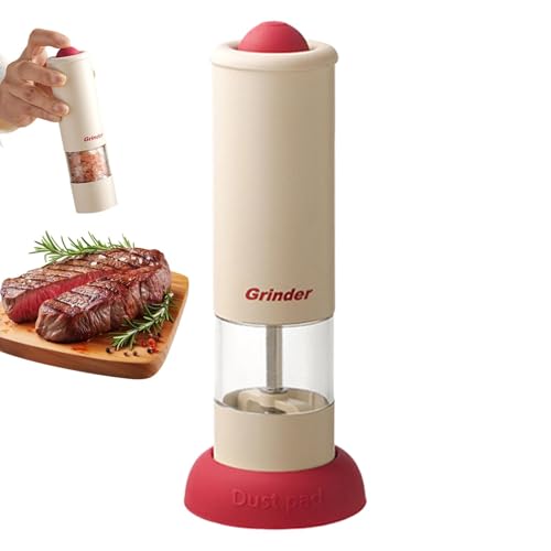 Amoladora de pimienta recargable – Mermelada de sal eléctrica, coctelera de condimento molino ajustable | Rectificador eléctrico ajustable y molinillo de pimienta para el hogar y la cocina