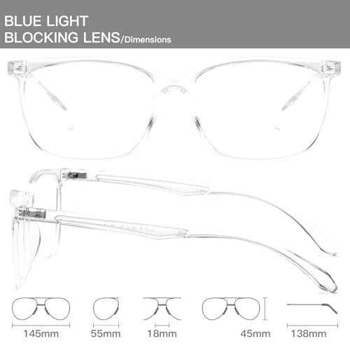 Image of Blue Light Blocking Glasses Lightweight Eyeglasses Frame Anti Filter Blue Ray Computer Screen Game Reading Glasses