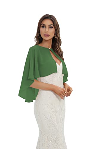 WOWBRIDAL Womens Shawls and Wraps for Evening Dress Chiffon Shawl Cape Wedding Guest Bridesmaid Capelets Scarves