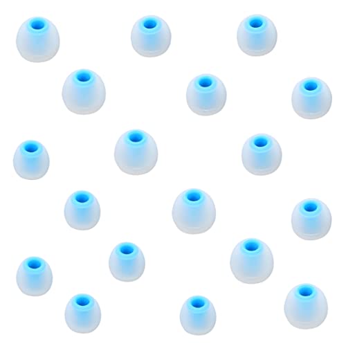 Image of Earbud Tips Replacement Earbud Tips Ear Bud Replacement Pieces Silicone Soft and Comfortable Fit for Inner Hole from 3.8mm - 5.1mm Earphones 9 Pairs S /M /L Clear Blue