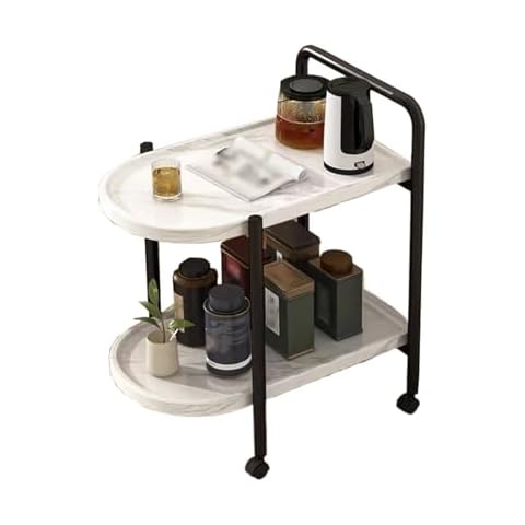 BABLO Small Coffee Table with Storage with Wheels High Edge, Easy Installation, Stable Structure, Three Colors, Wooden Side Tables for Living Room,Apartment (Color : White) Cover