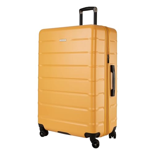 Image of Ricardo Beverly Hills Cambria Hardside Luggage | Stylish Suitcase with Wheels for Effortless Travel, Expandable and Secure TSA-Locked Packing 29-inch Large Checked (Mango Tango, Checked Large 29-Inch)