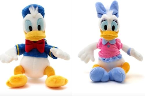 Duck und Daisy Duck - Peluche de Peluche (20 cm, 2 Unidades, Ideal como pequeño Regalo a Partir de los Primeros Meses de Vida)