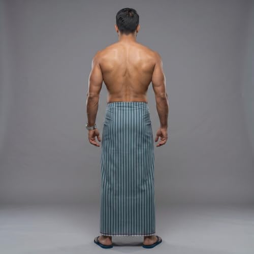 Image of Men's Cotton Lungi | Soft Breathable Wrap Around Lungi | Comfortable Daily & Home Wear for Men