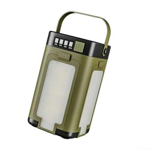 LED Camping Lantern Foldable Rechargeable Light with for Power Bank - Waterproof Tent Lamp for Hiking Fishing Outdoor 1200mAh White(B)