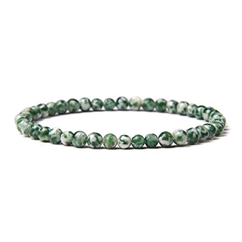 Bracelet feng shui rond de 4mm élastique et fait main pour hommes et femmes