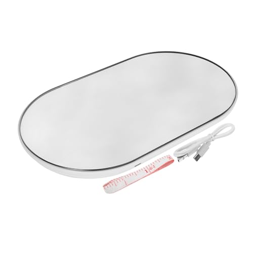 GARVALON Báscula Digital Cuerpo Recargable, Portátil y Compacta 26x15 Cm Superficie Ovalada de Espejo, Adecuado para Uso Doméstico y Viaje, Básculas para Pesar Pantalla Clara y Precisa GARVALON Báscula Digital Cuerpo Recargable, Portátil y Compacta 26x15 Cm Superficie Ovalada de Espejo, Adecuado para Uso Doméstico y Viaje, Básculas para Pesar Pantalla Clara y Precisa
