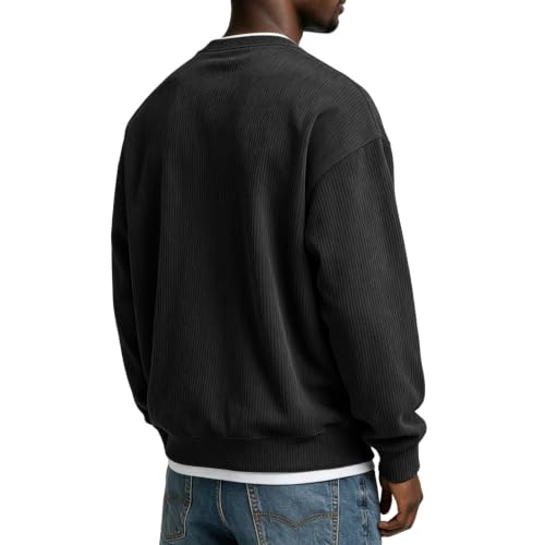Corduroy Long Sleeve Henley Shirts for Men Casual Pullover Fall Shirt - image 5