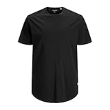 shirt jacket mens fashion Verschluss: Pull-On Herren Jack & Jones Basic T-Shirt Plus Size  Rundhals Kurzarm Shirt  Übergrößen Shortsleeve JJENOA, Farben:Schwarz, Größe:6XL