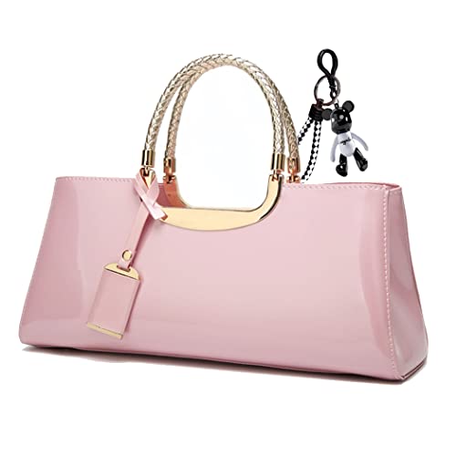 AINUOEY Femme Sacs portés main Petit Sacs portés épaule Sacs bandoulière Faux Cuir Rose Cover