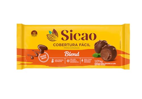 Cobertura Fracionada Fácil Sabor Chocolate Blend - Barra 1,01kg SICAO