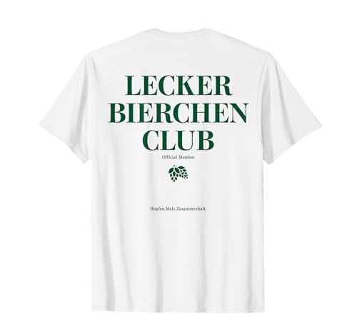 LECKER Bierchen Club Hopfen Malz Zusammenhalt Bier Backprint T-Shirt