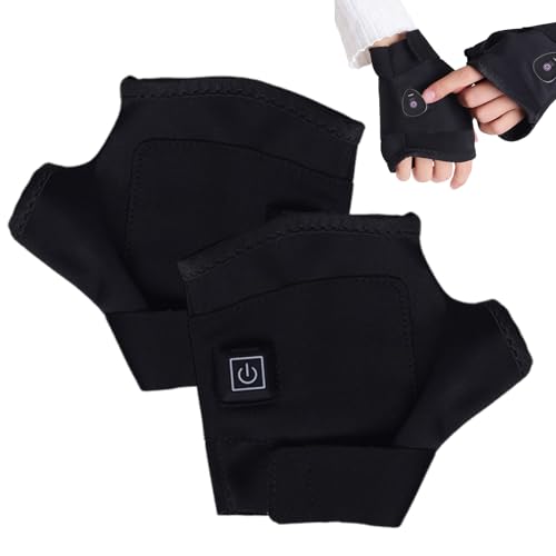 Juego de guantes con calefacción recargable, 3 ajustes de temperatura, nieve eléctrica de invierno para escribir en clima frío, esquí, snowboard, al aire libre, ciclismo, conducción, para uso en